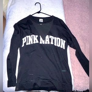 PINK long sleeve shirt (mesh in the middle)